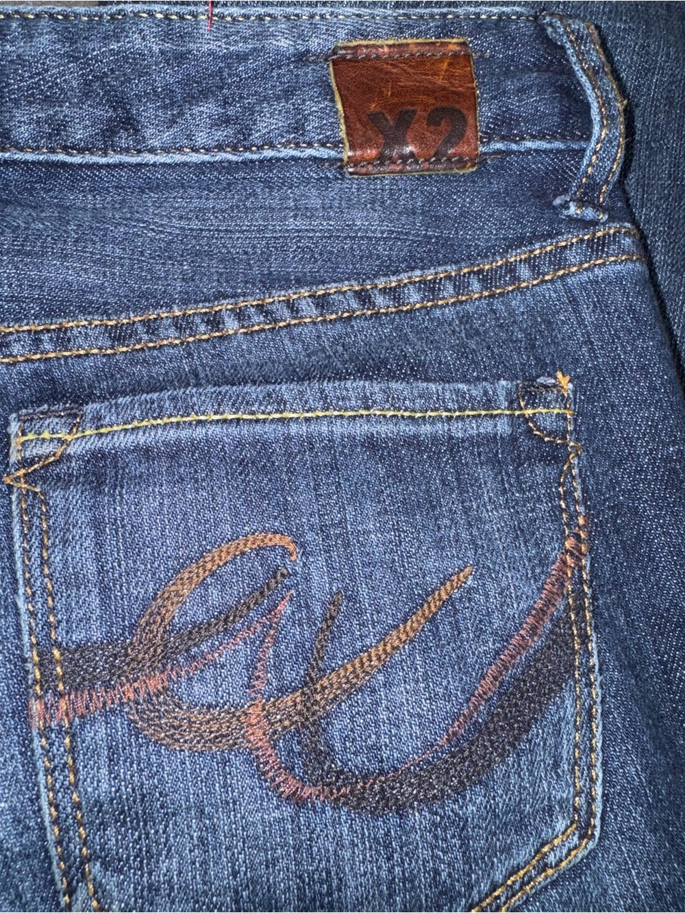 Express Women's Dark Blue Flare Jeans